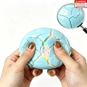 3PCS Crunchy Squishy Handmade Ball, Soft Stress Relief Fidget Toy, Crackling Sound Decompression Ball for Adults Kids, Random Colors, Birthday Children's Day Gift Idea
