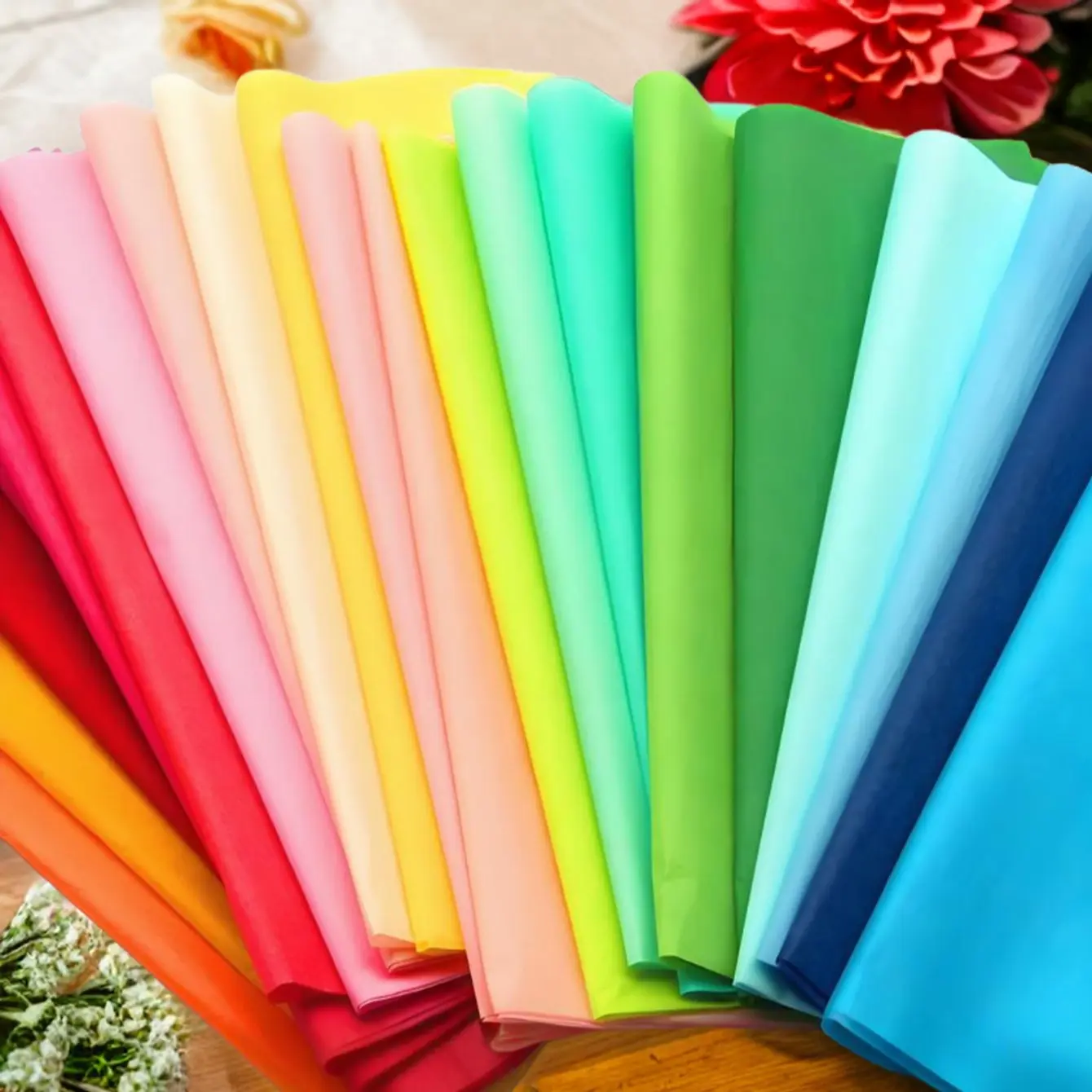 Large Thin Snow Pear Paper, 26x19.7 Inches, Gift Box Lining/flower Packaging, 48 Sheets/pack, Ideal for DIY Projects & Festive Decorations, Gift Wrapping