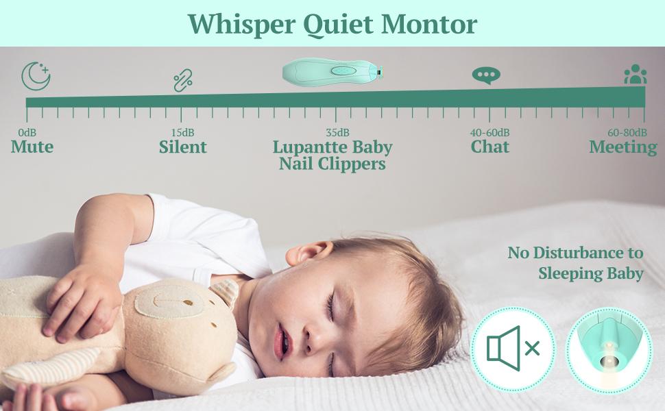 Baby Nail Trimmer Electric,Safe Baby Nail File, Baby Nail Clippers with Light and 6 Grinding Pads for Newborn Infant Toddler or Adults Toes and Fingernails, Kids Nail Care, Polish and Trim