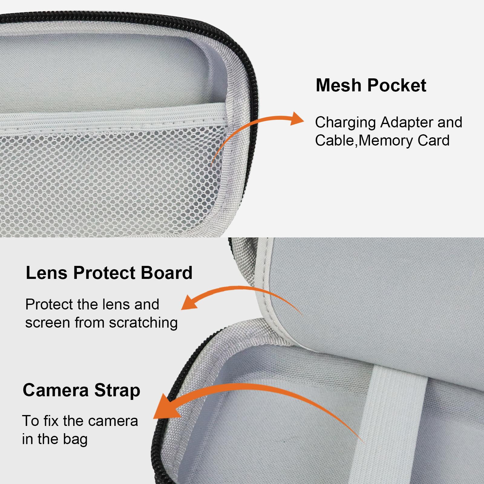 Camera Storage Bag, Square Camera Storage Bag, Multifunctional Camera Storage Bag for Travel & Outdoor, Scratch Proof & Waterproof Camera Zipper Bag, Camera Accessories