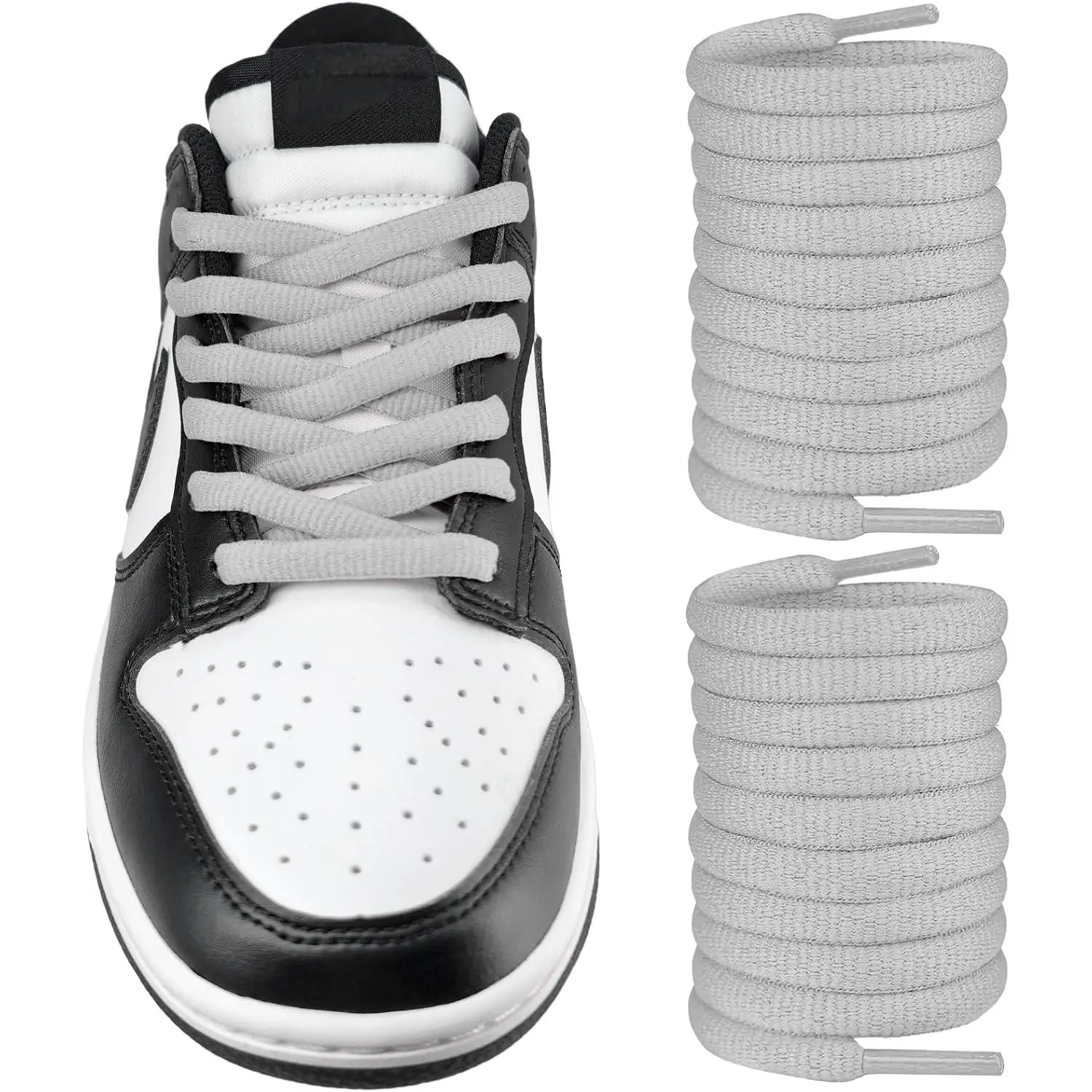 Oval Laces for SB Dunk Low/High Pro Sneakers, 5/16" Ultra Wide Thick Oval Shoelaces  for Skate Shoes