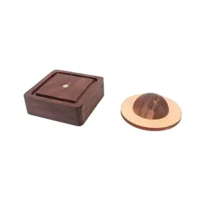 SleekHush Compact Planet-Shape Black Walnut Wooden Aroma Diffuser - Mini DIY Bag Accessory, Fragrance Enhancer for Home, Car