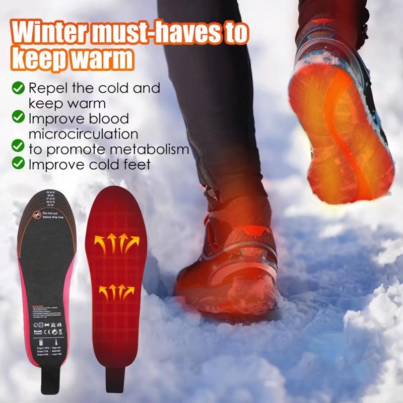 Remote control three-speed electric heating insole USB charging heating insole winter ski warm insole foot warm treasure Black Remote control three-speed electric heating insole USB charging heating insole winter ski warm insole foot warm treasure Black