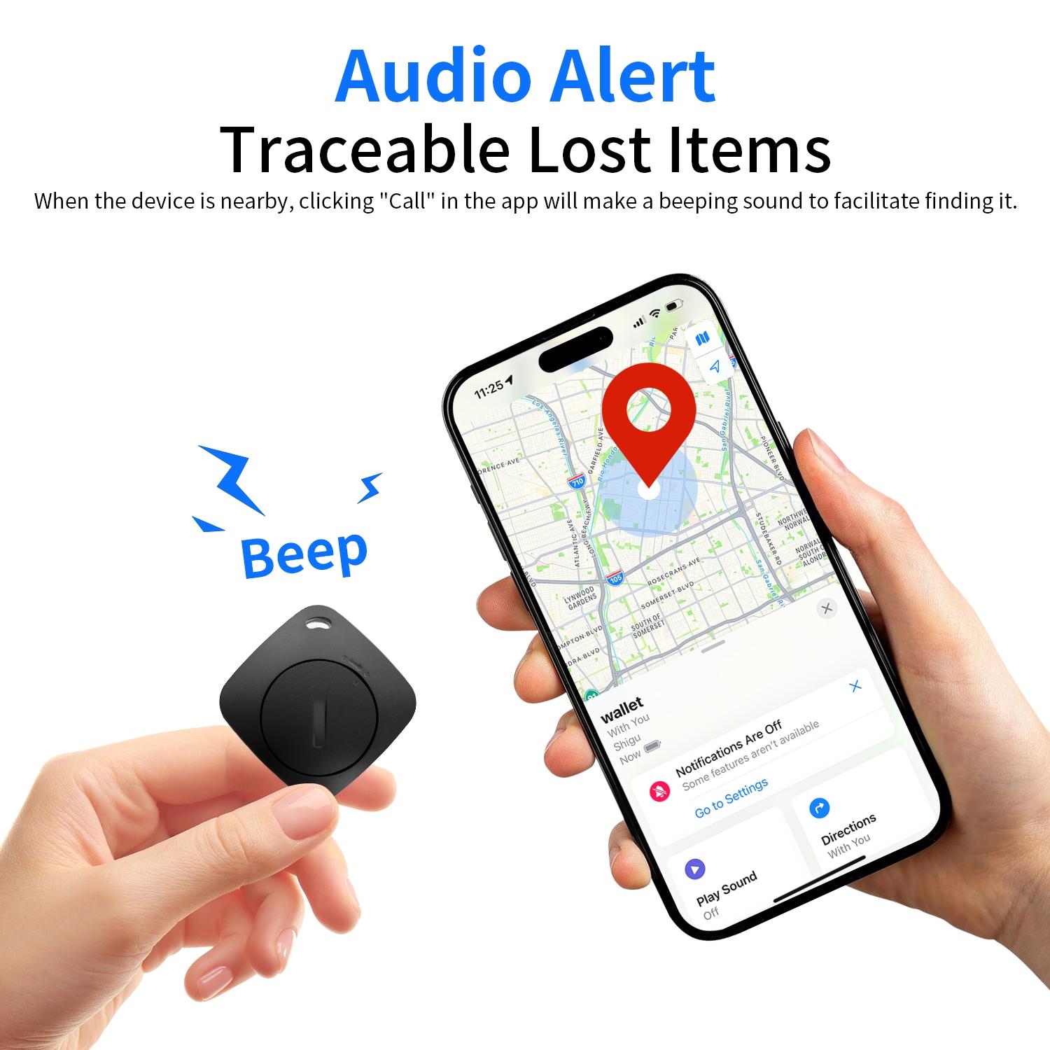 Smart GPS Tracker, 4-Pack Anti-Loss Devices, Compatible with iOS & Google, with Lanyard, Ideal for Keys, Bags, Cars, Wallets