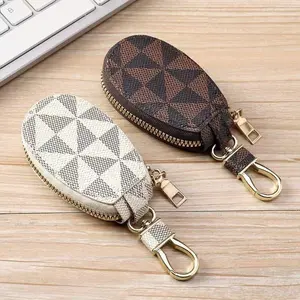 Unisex Leather Metal Key Holder Organizer with Keychain - Lightweight, Compact, Anti-Loss, Tangle-Free Pocket-Friendly Multi-Functional Case for Daily Use, Travel