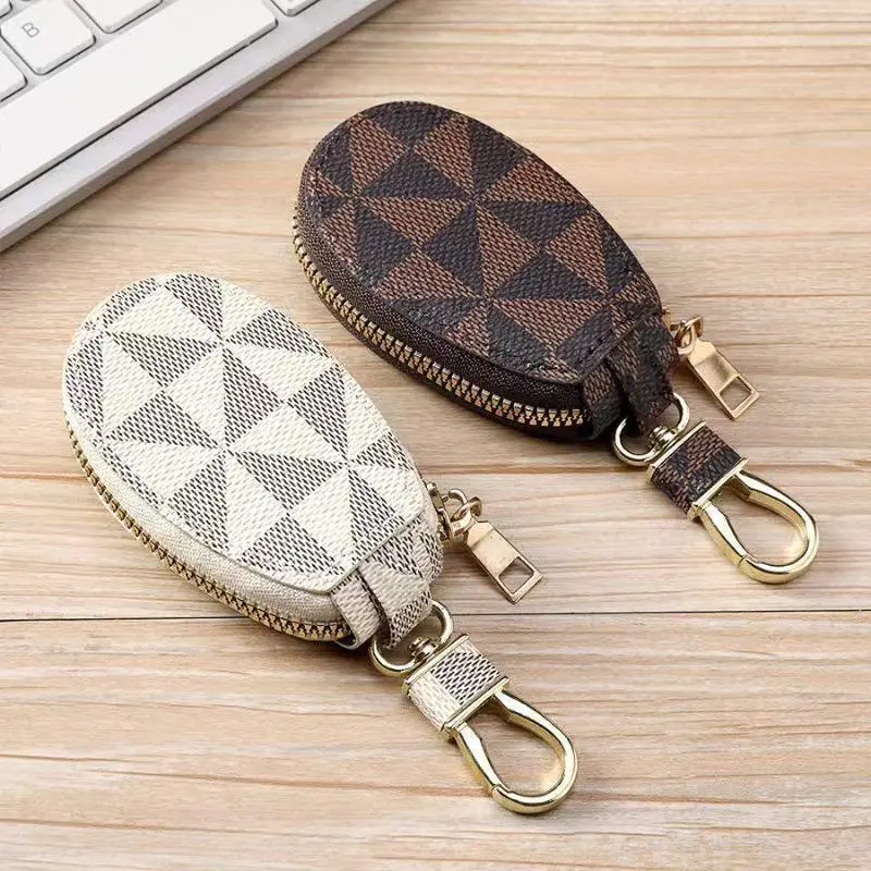 Unisex Leather Metal Authentic Key Holder Organizer Keychain - Lightweight, Compact, Anti-Loss, Tangle-Free, Pocket-Friendly Multifunctional Accessory for Bags, Daily Use, Authentic Keychain