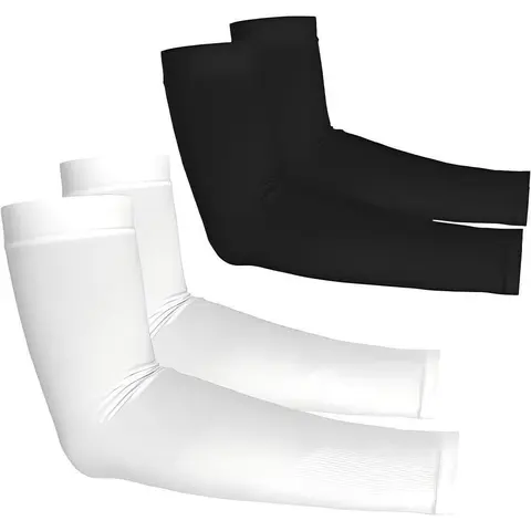 2 Pair Sun Protection Cooling Arm Sleeves Compression - Tattoo Cover up - Sun Sleeves for Men Women Youth