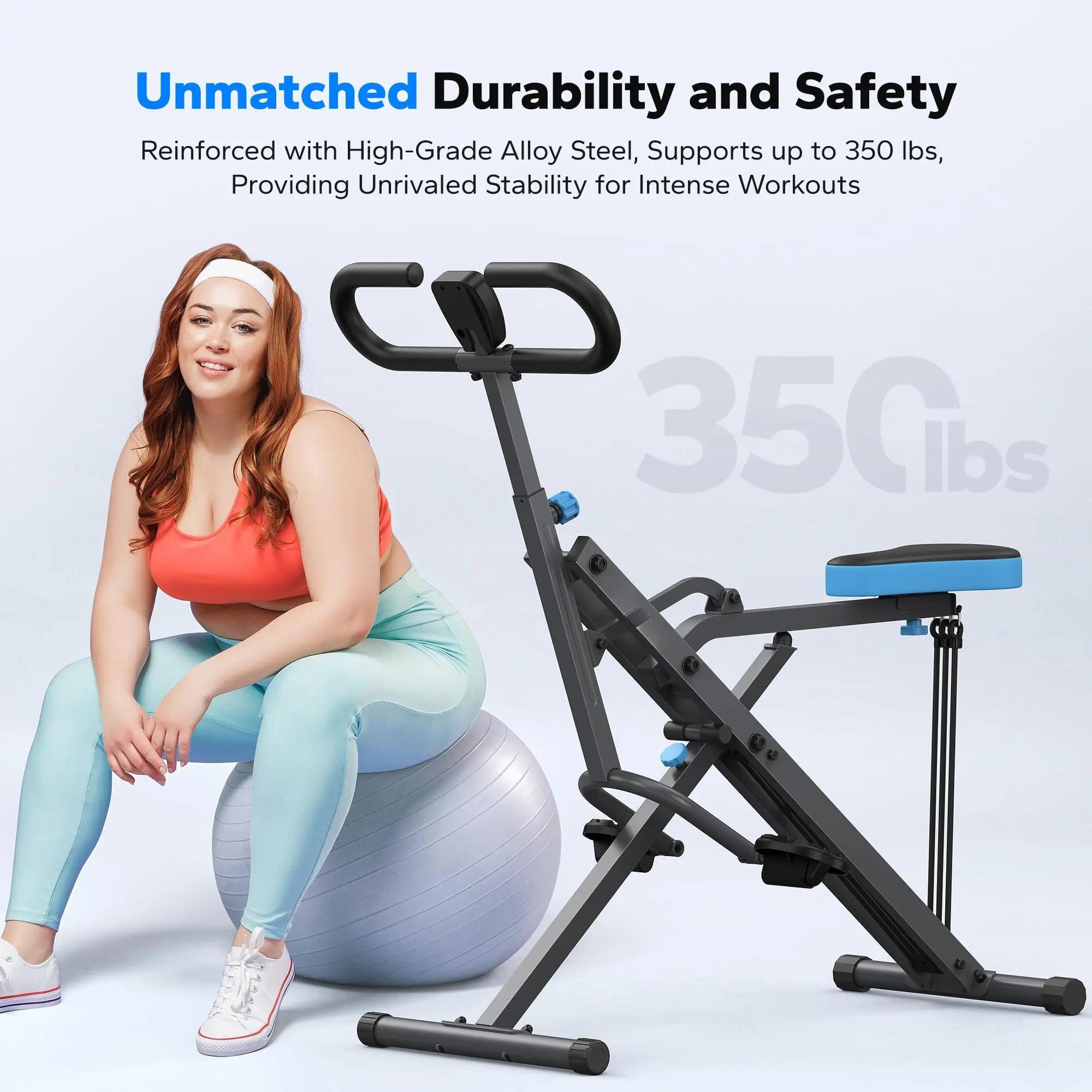 Squat Machine 2in1 Squat Rowing Machine Easy Setup Foldable Exercise Equipment Glute Trainer Machine Glutes Leg Home Fit
