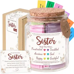 Verse Jar for Daughter - 92 Color-Coded Scriptures of Encouragement, Birthday & Christmas , Christian , Daughter-in-Law  ( Verse Jar For Sister)