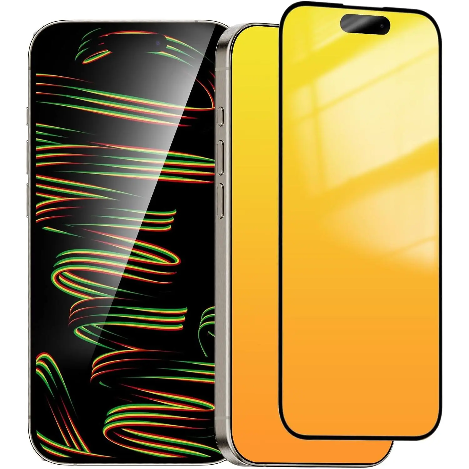 for  17 Pro Max  Screen Protector Anti-Spy Tempered Glass for iPhone17 ProMax Gradient Colorful Anti Bluelight Full Coverage Mirror No Bubble Easy Installation Film 6.9 inch 2 Pack ()