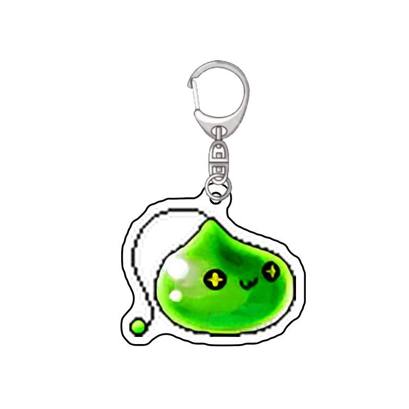 Harajuku MapleStory Kawaii E Hot Game Fans Souvenir Blue Snail Mushroom Bat Keychain