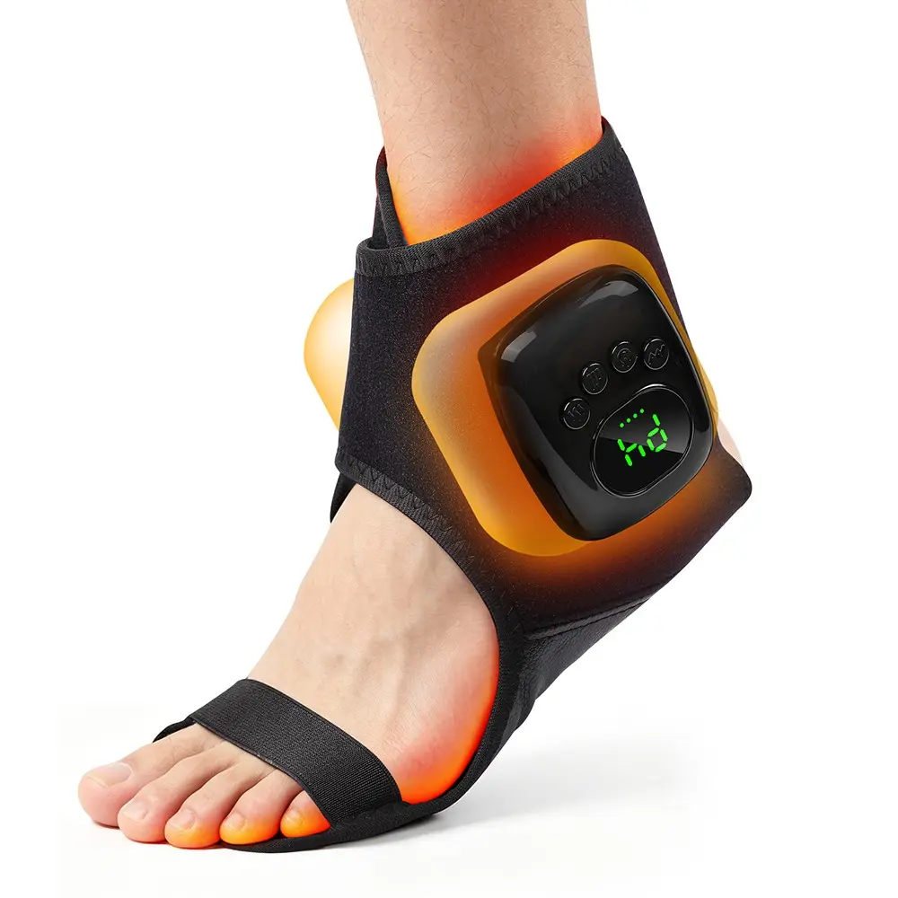 Foot and Ankle Massage Gun, 3 Temperature Settings, 4 Modes, USB Rechargeable, Timer Function, Ideal for Home & Office Use