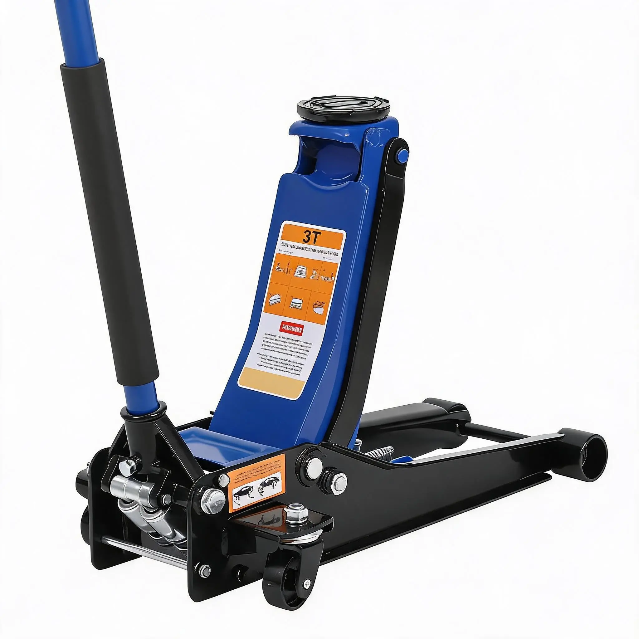 GARVEE 3 Ton Low Profile Floor Jack, Hydraulic Car Jack with Dual Pump Quick Lift Technology, 3" to 19.5" Wide Lifting Range, 6600Lbs Heavy Duty Carbon Steel Floor Jack for Car, SUV, Truck, Blue