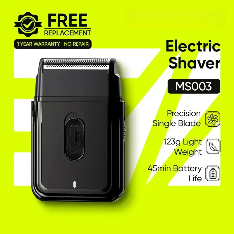 ENCHEN Electric Foil Shaver for Men - Compact Rechargeable Cordless Shaver with 1-Button Use, Waterproof Design, Comfortable Grip, Deep Clean Shave, Portable for Home & Travel