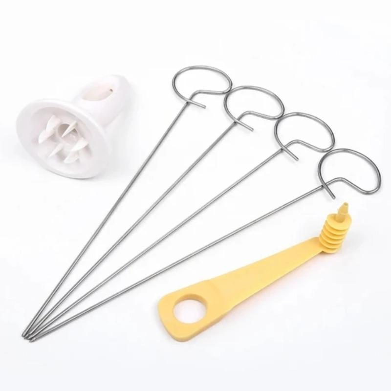 Multi-function Potato Chip Cutter Set, 1 Count Spiral Potato Cutter, Potato Cutting Utensils for Bbq & Kitchen