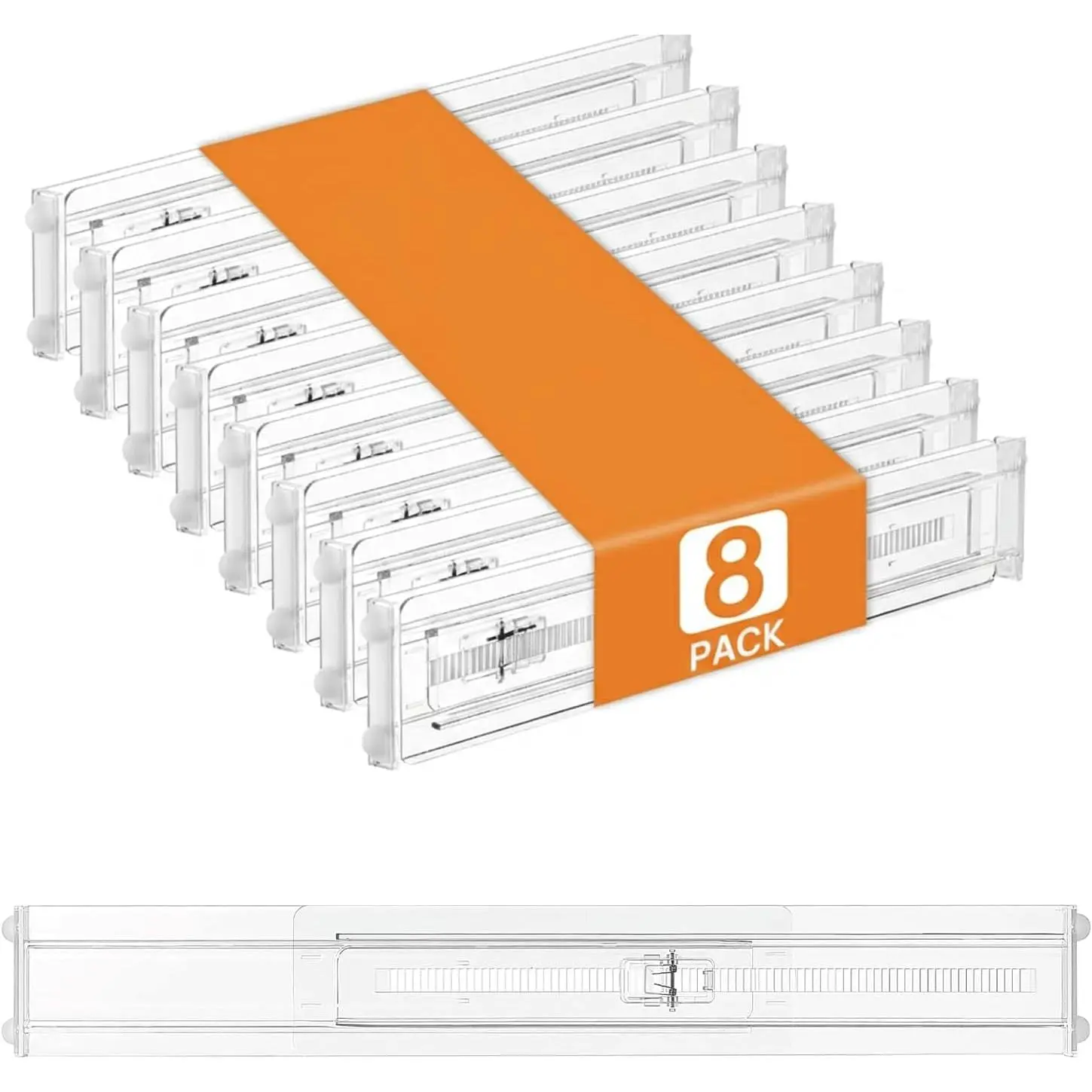 Drawer Dividers – Adjustable 11–20.8 Inch Expandable Deep Dresser Drawer Dividers – Clear Plastic Drawer Separators for  Clothes, Underwear, Kitchen & Office Storage.