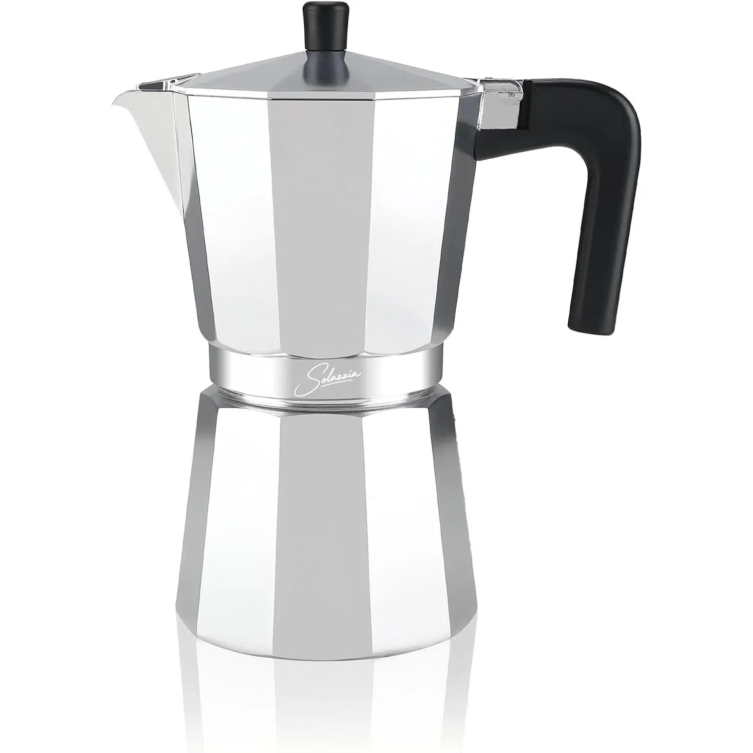 9 Cup Stovetop Espresso Maker Italian Moka Pot, Stove Top Cuban Coffee Maker, Greca Mocha Pot(, 15 oz/450ml)