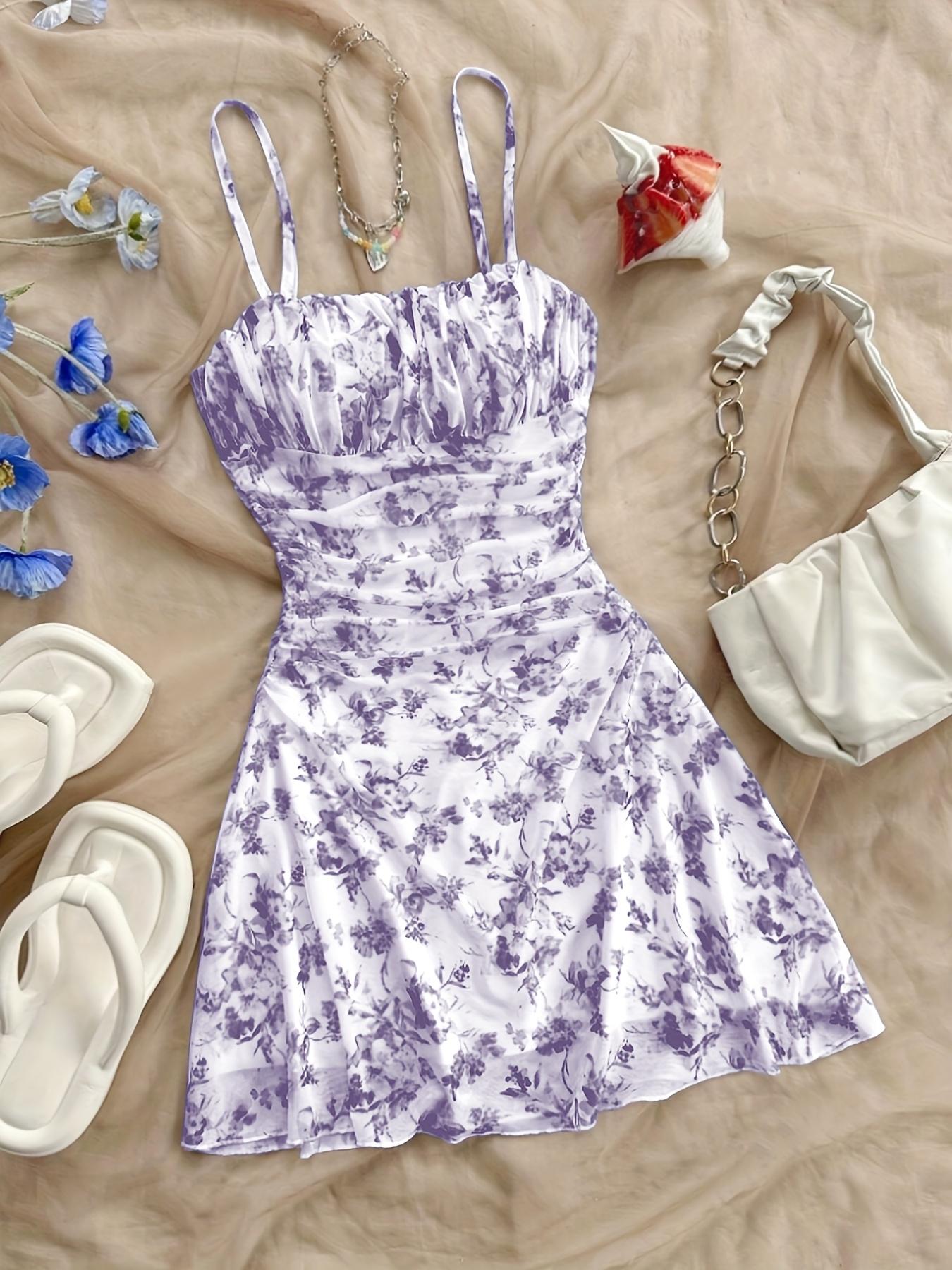 Women's Floral Print Halter Dress New Fashionable Elegant Suitable for All Seasons