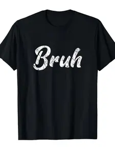 7.5oz Promotional Ad Bro Parkinson Party Street Slang Humor Crew Neck T-Shirt, Trendy Design, Casual Comfort, All Seasons Wear