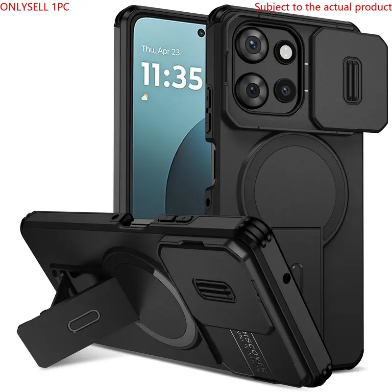 Phone Case for Moto G Play G Power Stylus 5g Edge 2026, Camera Lens Protector, Stand Included, Push Window Design, Smartphone Protective Cover, Cellphone Casing, Casing, TPU Casing