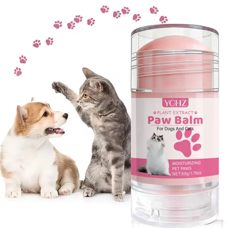 Pet Nose Paw Care Balm with Beeswax and Aloe Vera, Moisturizes Dry Cracked Paws, Prevents Heat Damage, Suitable for Dogs and Cats