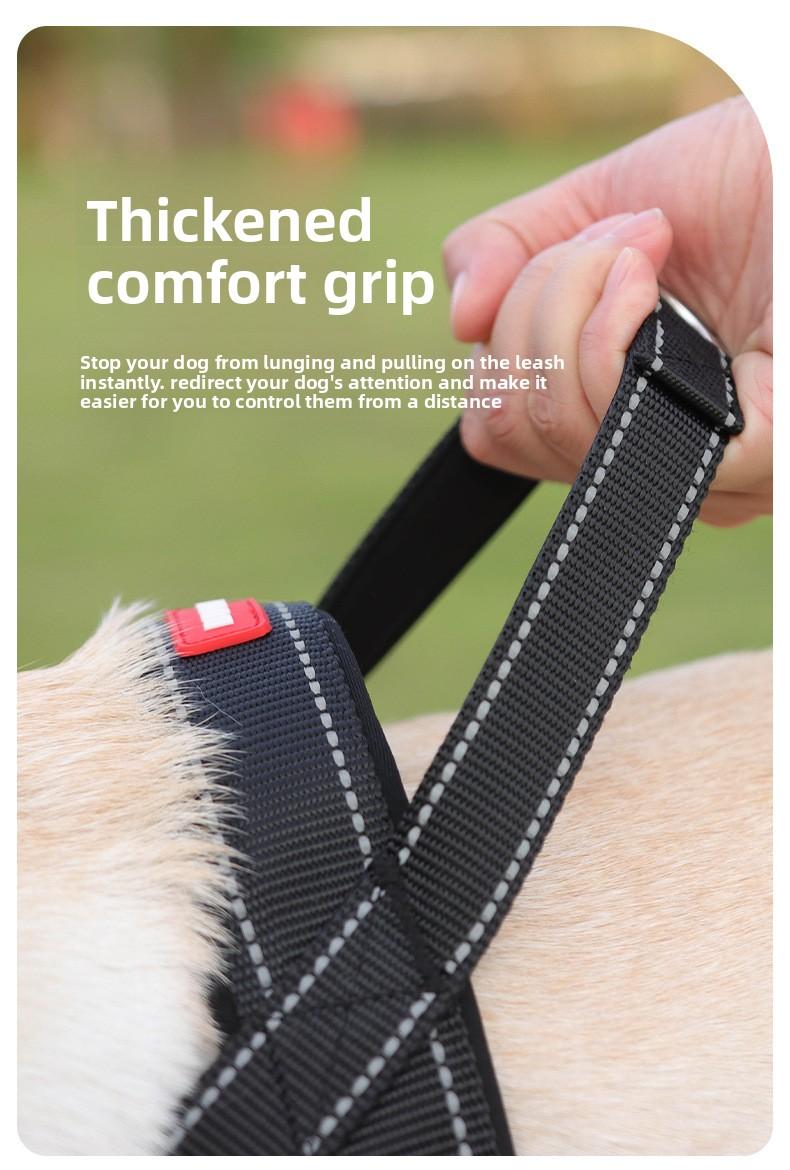 No-Pull Saddle Dog Harness Lightweight T-Shape Tactical Vest for Large Medium Dogs Heavy Duty Reflective Easy On/Off Escape Proof Training Walking Multiple Colors