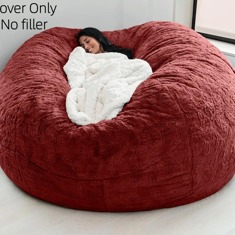 1 piece Light Luxury Lazy Sofa Leisure Single Soft Sofa Cover (without padding, only jacket) Reading Bedroom Balcony Playroom Modern Simple Machine Wash Bean Bag Sofa Cover