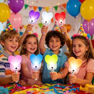 8-Pack LED Heart Angel Glow Sticks, Night Light Party Supplies, Unique Art Lamps, Perfect for Weddings, Halloween, Christmas, Concerts, Birthdays