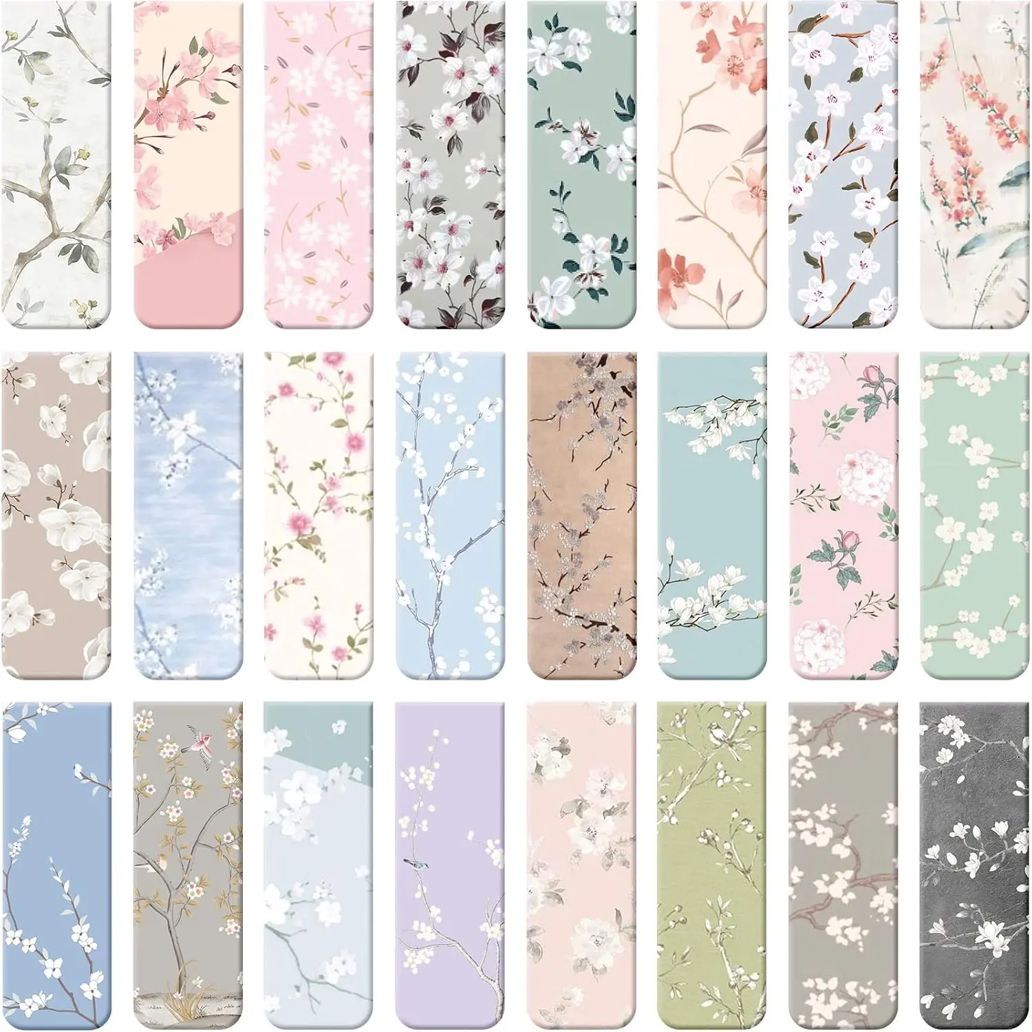 24 count 24 count  Bookmarks Floral Page Marker Clips Women