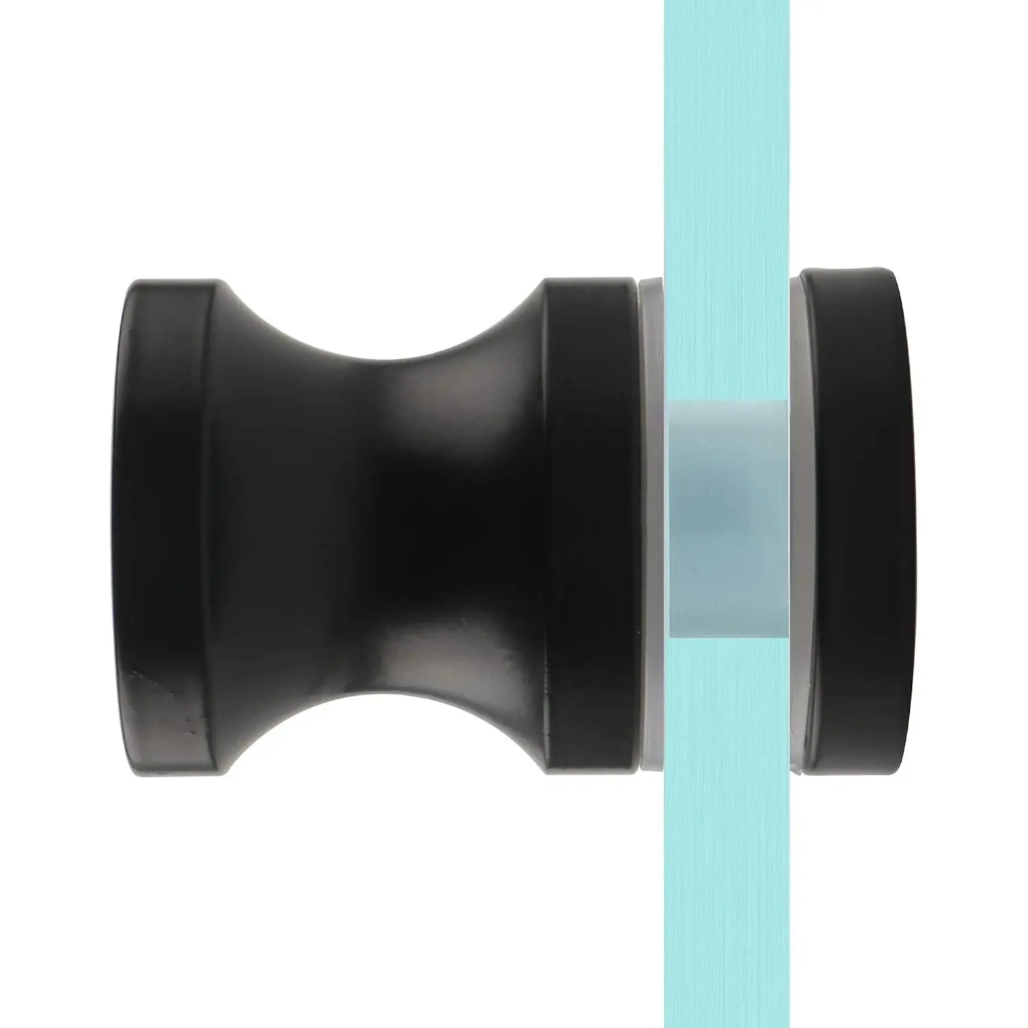 Shower Door Handle, Sliding Shower Doors Knob, Heavy Duty Solid SUS304 Stainless Steel Knobs,  Sided Pull Hardware   for Bathroom Glass Doors, Black Finish