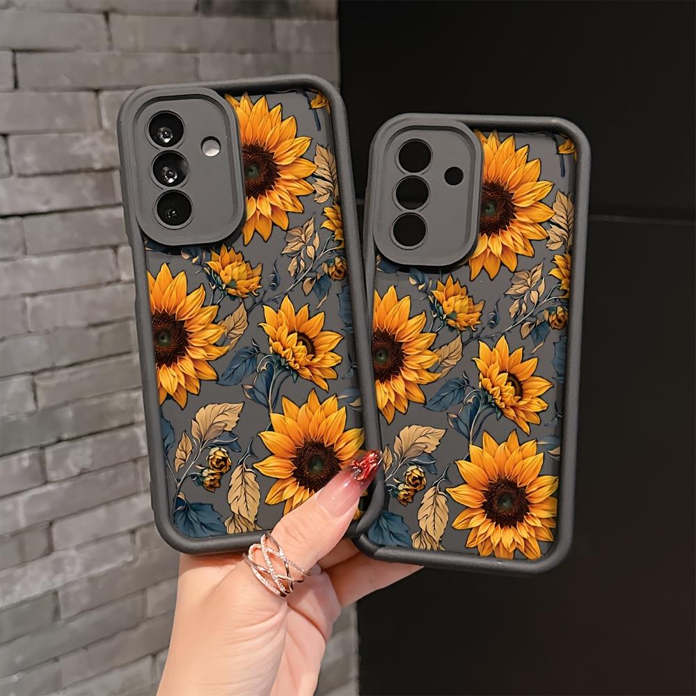 Creative Sunflower Phone Cases Compatible with Samsung Galaxy S26 S25 S24 S23 S22 S21 Fe Plus Ultra A13 A14 A15 A16 A17 A33 A34 A35 A36 A52 A53 A54 Note20, Soft TPU Back Cover for Drop Protection.