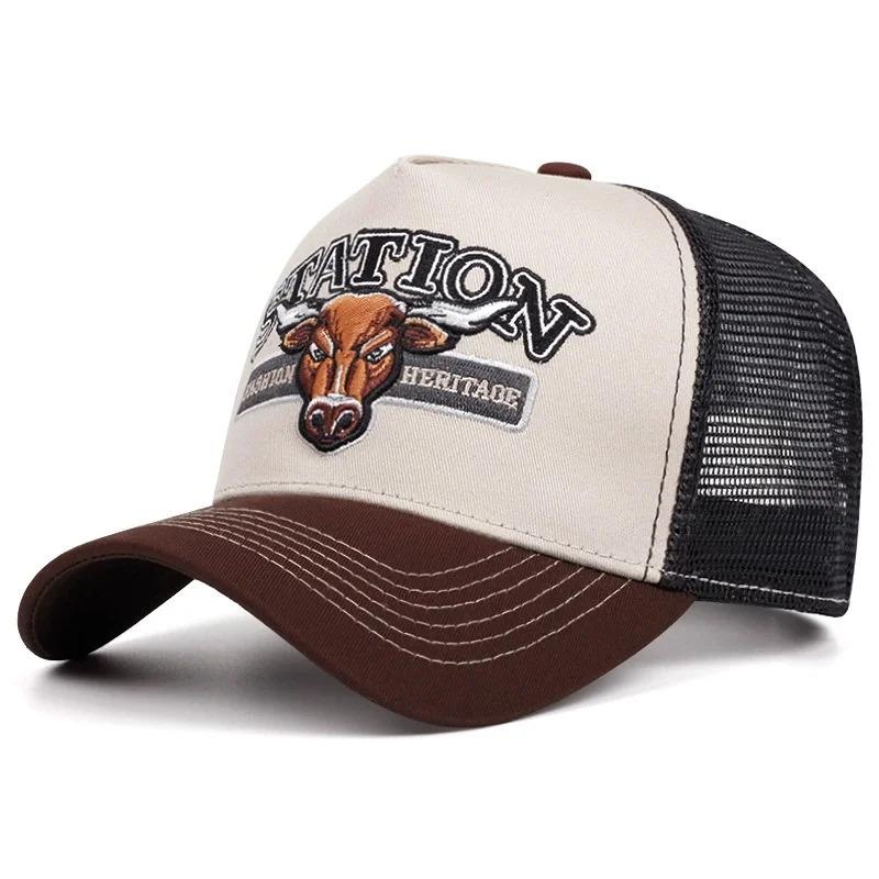 Hot Sale Unisex Summer Fishing Cap Breathable Mesh Trucker Hat Men Women Big Fish Fisherman Sports Snapback Hat Outdoor Cap