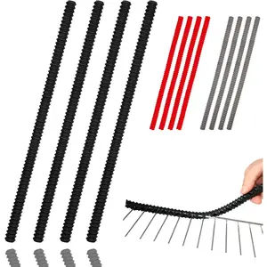 Oven Guards for Racks - 4 count Heat Resistant Silicone Oven Rack Shields Cover 14 inches Long Oven Rack Edge Protector, Protect Against Burns and Scars (Black)