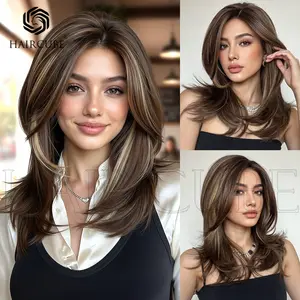 MAT 22 Inch Wavy Hair Topper for Women – Large Base, Synthetic Wavy Topper, Clip-In Hairpiece for Thinning Hair, Ladies Wiglet, Natural Volume & Coverage purple hair extension