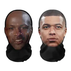 3D Seamless Mask Realistic Face Masks Funny Face Printed Head Scarf Cosplay Role Play Prop Dress Up Facemask Balaclava Headgear