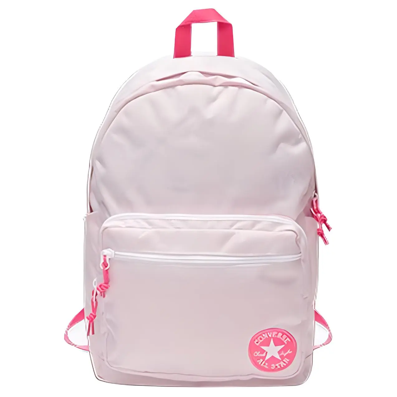 Converse GO 2 Classic Solid Zip-Up Polyester Backpack for Women in Sakura Pink