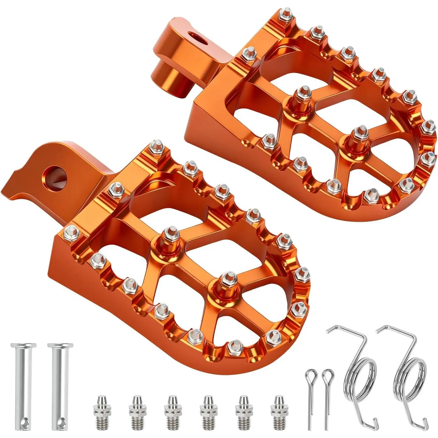 CNC Aluminum Foot Pegs Compatible with Tuttio Soleil01 Electric Dirt Bike, Anodized Ebike FootPegs for Tutti Soleil 01 Electric Motorcycle Tutto E Bike with Springs Hardware Accessories