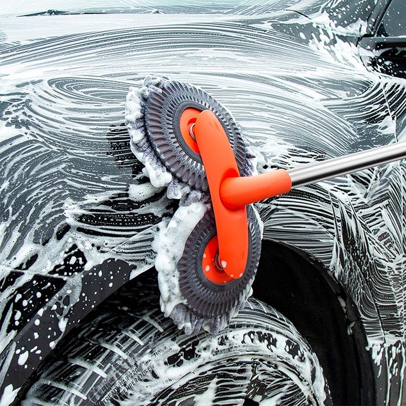 Long Handle Car Wash Mop, 360 °     Rotating Retractable Brush for Cars, RV, Trucks and SUVs, for Home Cleaning