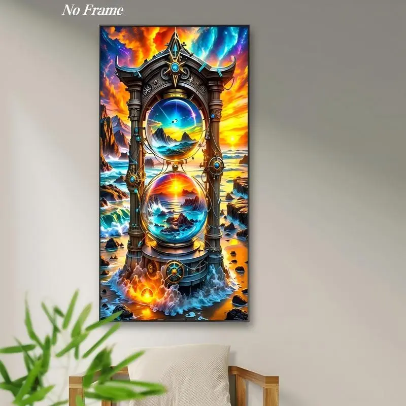 5D Diamond Arts Colorful Painting Kit, DIY Diamond Arts Colorful Painting by Numbers Kit, Wall Art Decor for Home Living Room Bedroom, Stunning Design
