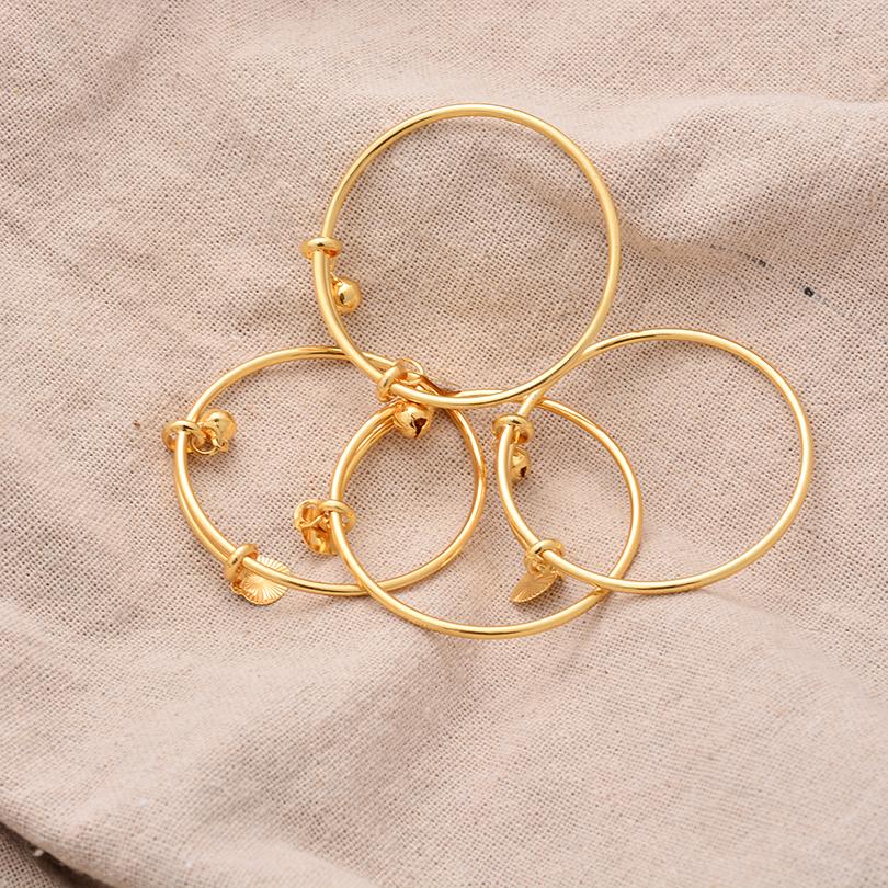Ethiopian /Arab/African Lucky Bell Baby Kids Children Gold Color Birthday Bangle Bracelet Jewelry Gift