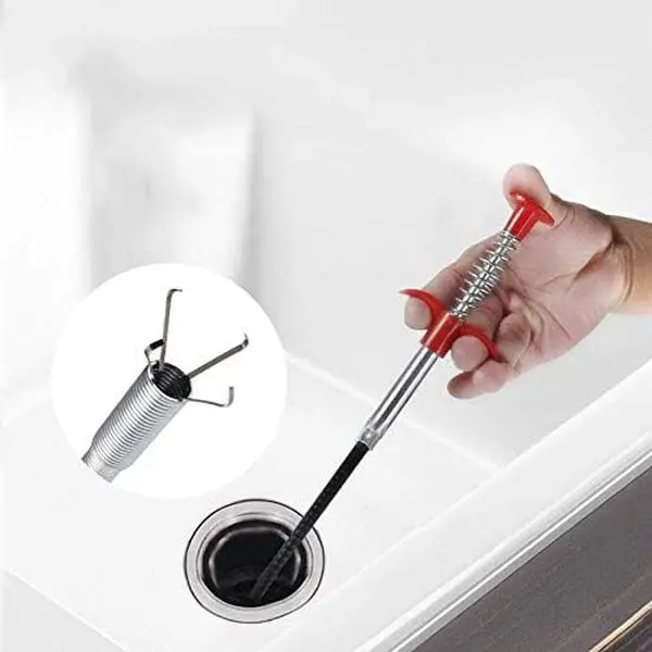 Flexible Grabber Claw Pick Up Reacher Tool (Drain Clog Remove Tool), With 4 Claws Bendable Hose Pickup Reaching Assist Tool  Litter Pick, Home and Kitchen Sink, Drains, Toilet (35.4 inch)
