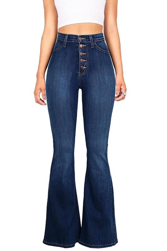 2024 explosive models ladies jeans female Slim high-waisted hip flare pants fashionnova jeans latinajeans plussized denim Bottom Casual Womenswear Blouse