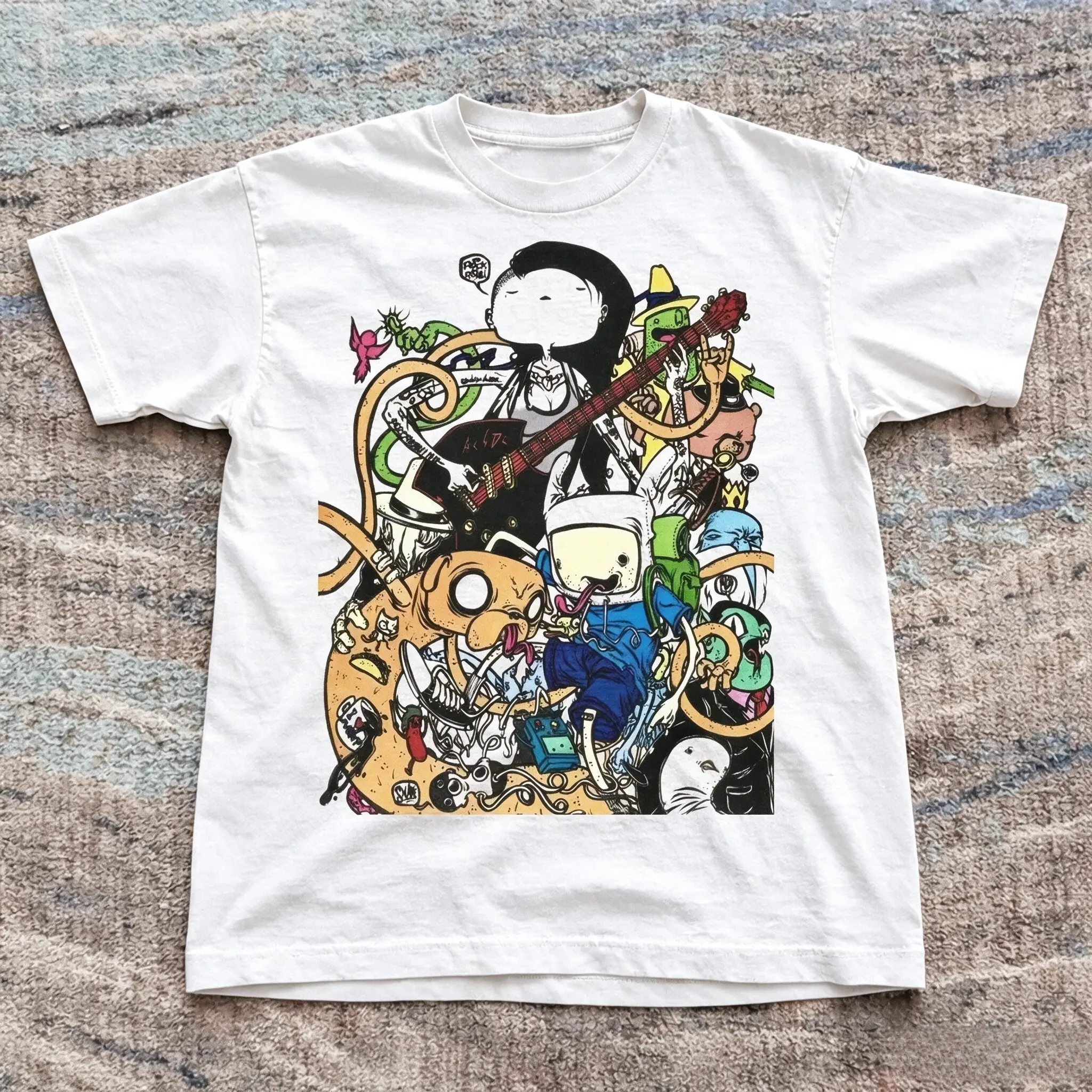 Adventure Marceline Finn And Jake Doodle Graphic T shirt and Baby Tee |   Vintage 2000s Aesthetic Cartoon Streetwear |   Graphic Tee