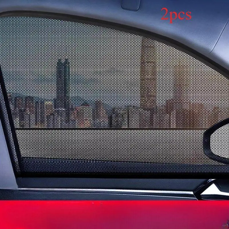 2pcs car mosquito-proof screens, car window nets, insect-proof universal car curtains, mosquito nets, outdoor car sunshades, anti-ash
