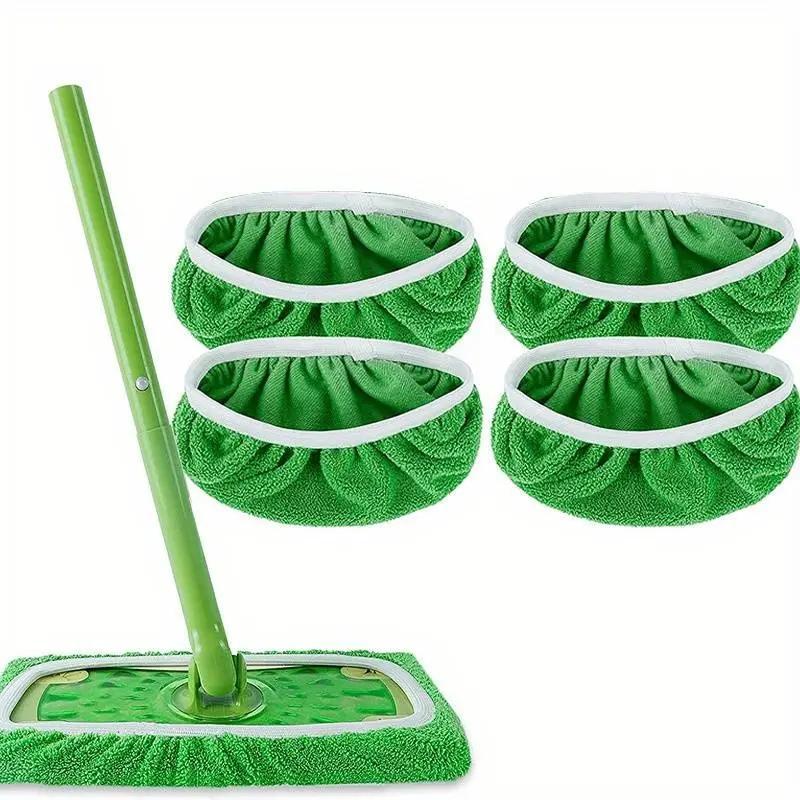 5, 10, 15, or 20 Pcs Reusable Microfiber Mop Pads, Super-Absorbent Cleaning Pads for Dry and Wet Use, Compatible with Swiffer Sweeper, Home Cleaning Supplies
