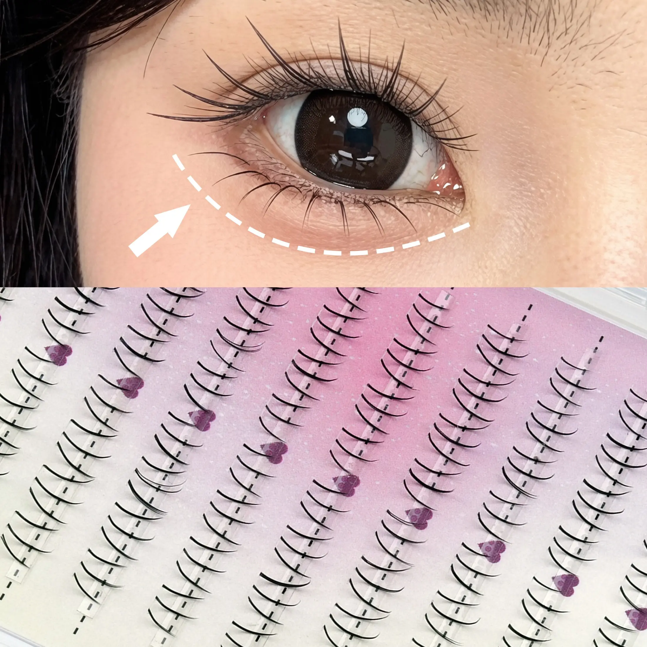 96 Pairs Cat Claw False Lashes, Transparent Band Comfortable Strap, Easy to Wear, Perfect for Beginners, Natural Eye Makeup Enhancer