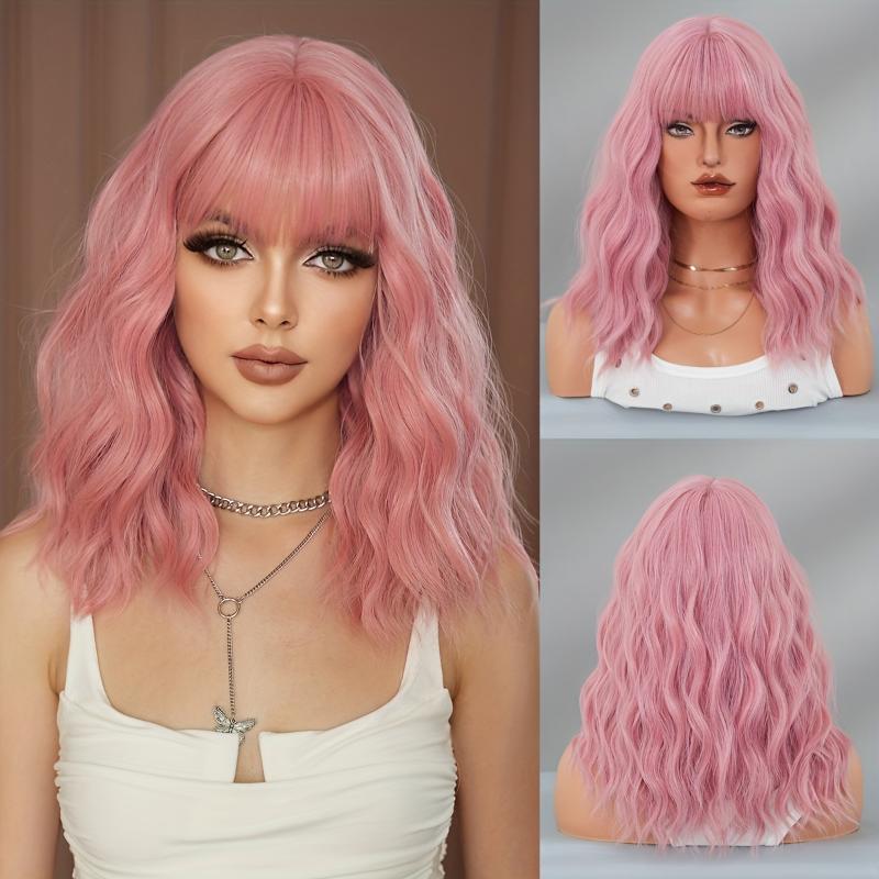 1pc Women's Synthetic Wig - Red & Blonde Two-Tone, Natural Looking Lace-Free Hairpiece, Heat Resistant Synthetic Fiber Wig for Parties, Everyday & Special Events - Easy Maintenance & Damage-Free Styling, Party Hairpiece, Playful Look, Comfo