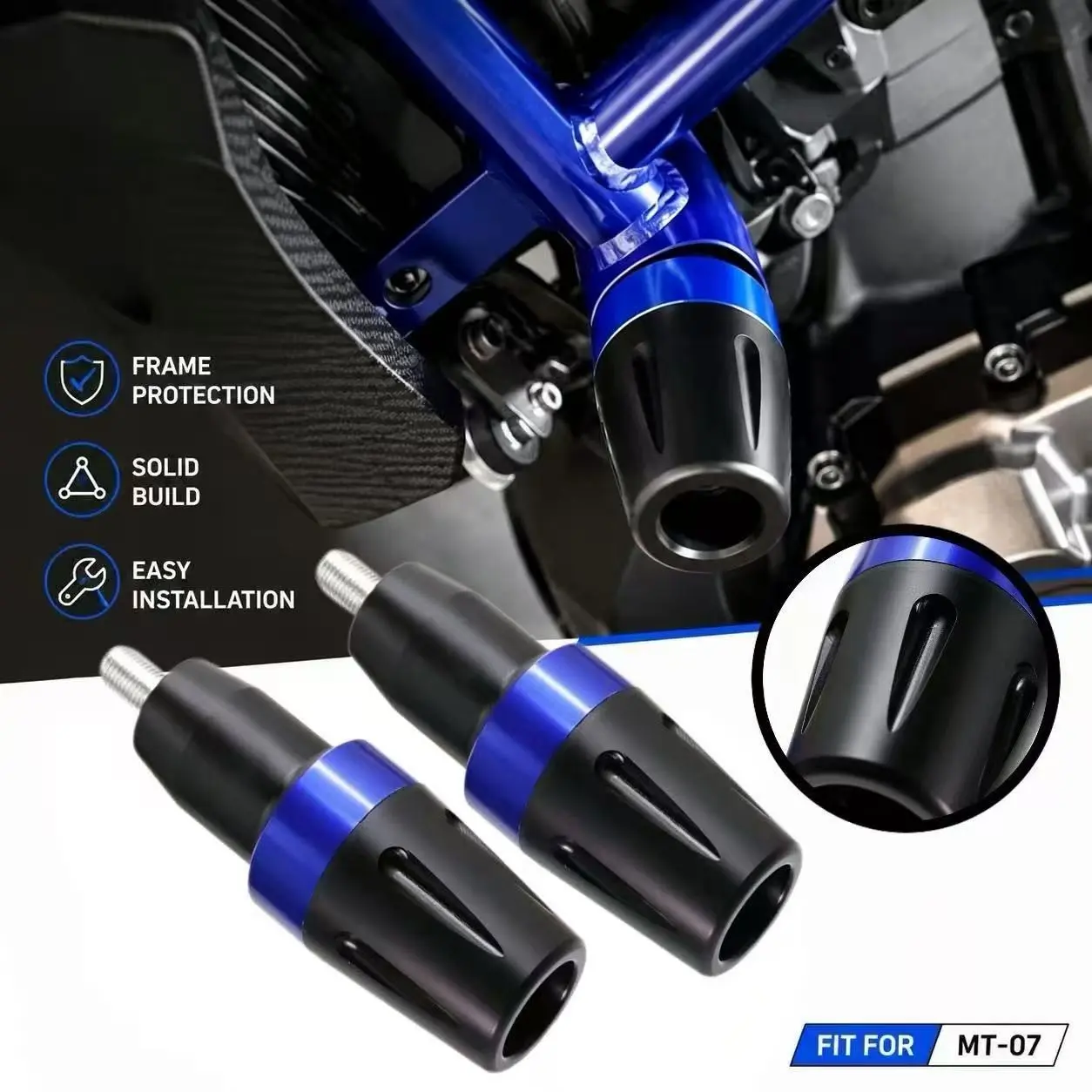 Yamaha Mt-07 Anti-Drop Baton, Durable Design for Enhanced Safety, Ideal for Sports & Outdoor Activities, Reliable Protection Gear, Installation