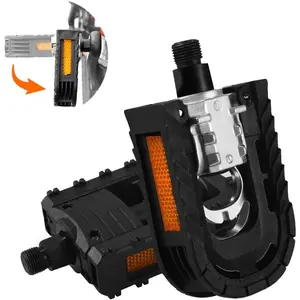 BlueSunshine  Folding Pedals  Alloy Anti-Skid Mountain Wide Platform  Pedals  9/16 Inch Road  Hybrid Pedals for BMX  MTB  City