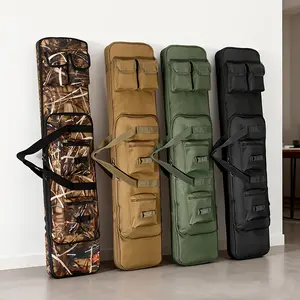 Multi-Pocket Soft Gun Case for Rifles And Shotguns, Long Tactical Range Backpack with Pockets, Durable Oxford Fabric, Adjustable Dual Sling